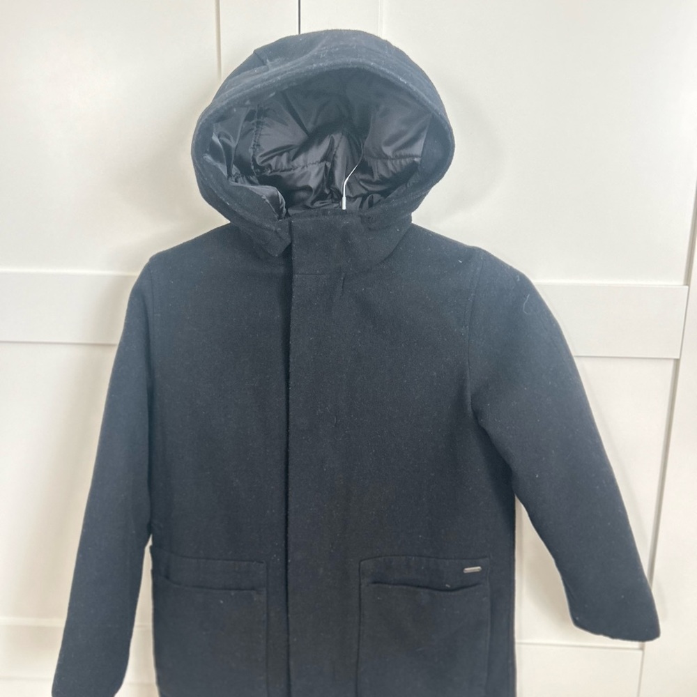 Zara Kids Classic Black Pea Coat